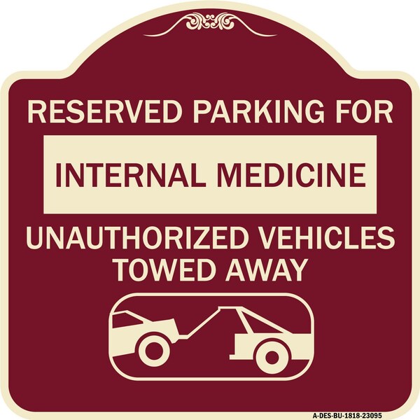 Reserved Parking for Internal Medicine Unauthorized Vehicles Towed Away, A-DES-BU-1818-23095